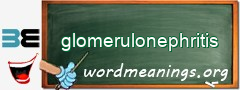 WordMeaning blackboard for glomerulonephritis